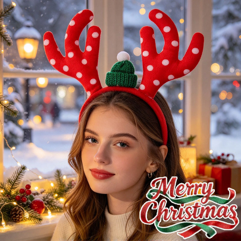 Reindeer Antlers Headband - 1-5 buah Hiasan Rambut Bentuk Tanduk