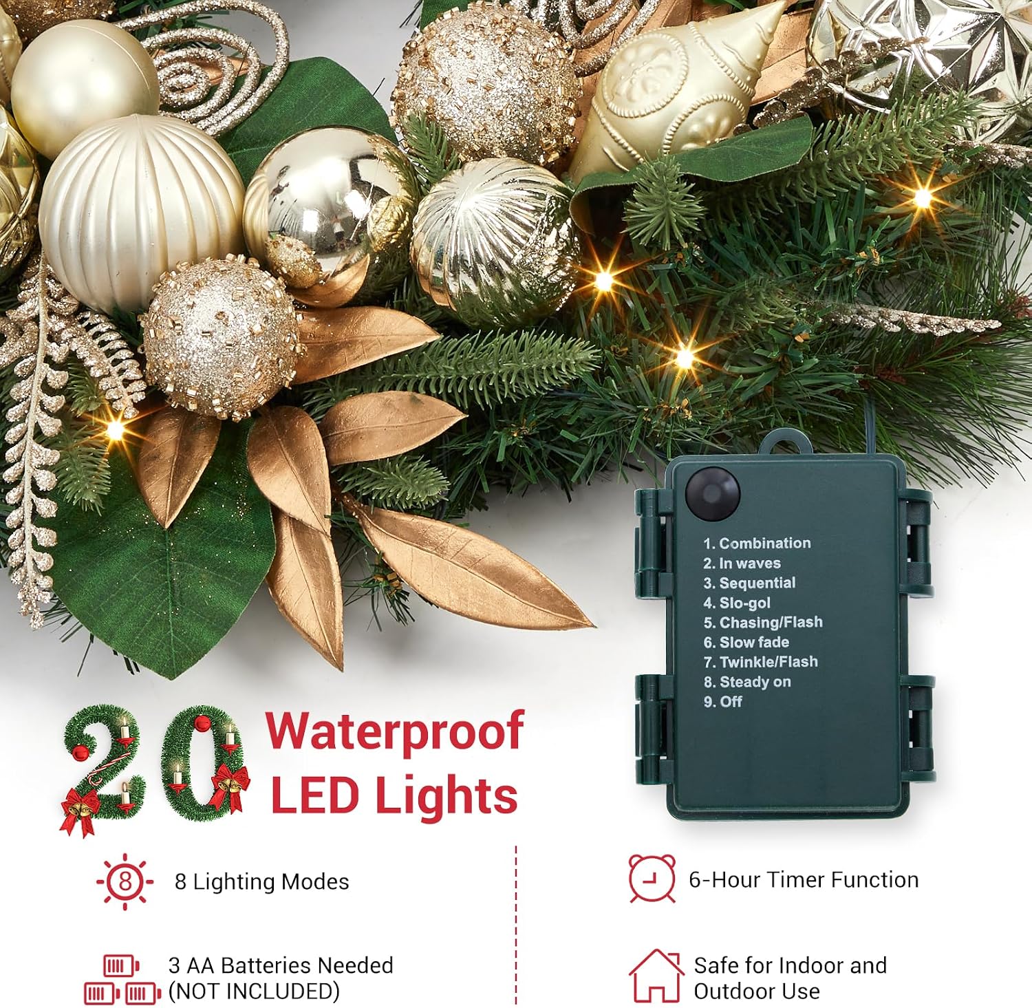 Garvee, Hiasan Natal Buatan Be - Led Fairy String Lights ulasan dan harga