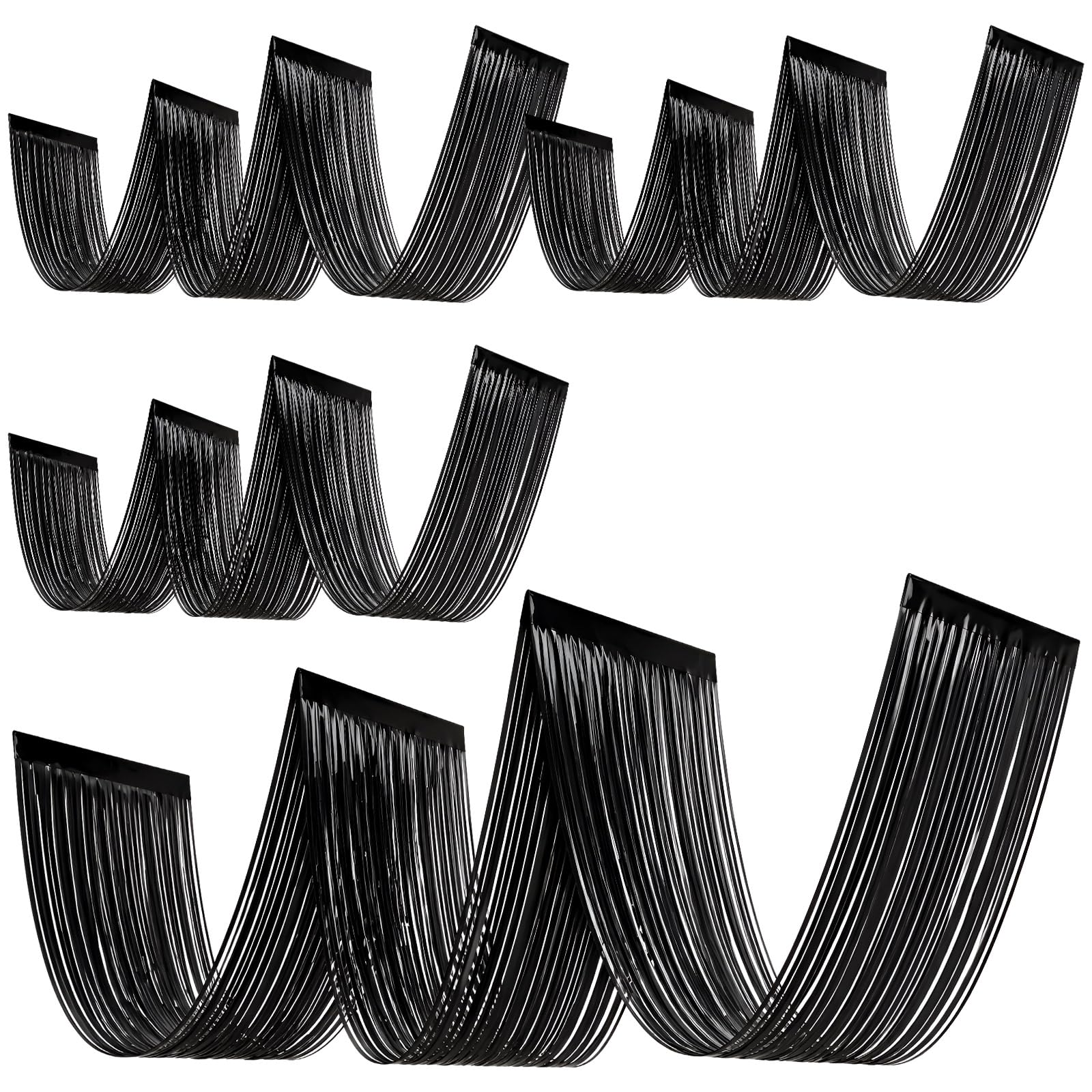 4 PCS Tirai Rumbai Hitam untuk - Tinsel Garland Decoration ulasan dan harga