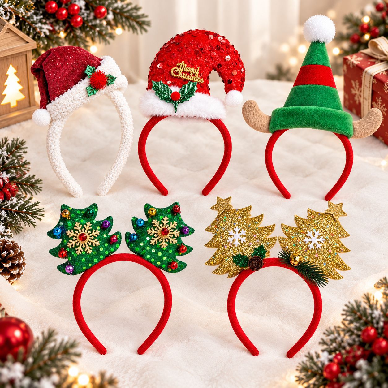 Ikat Kepala Natal, Topi Sinter - Reindeer Antlers Headband ulasan dan harga