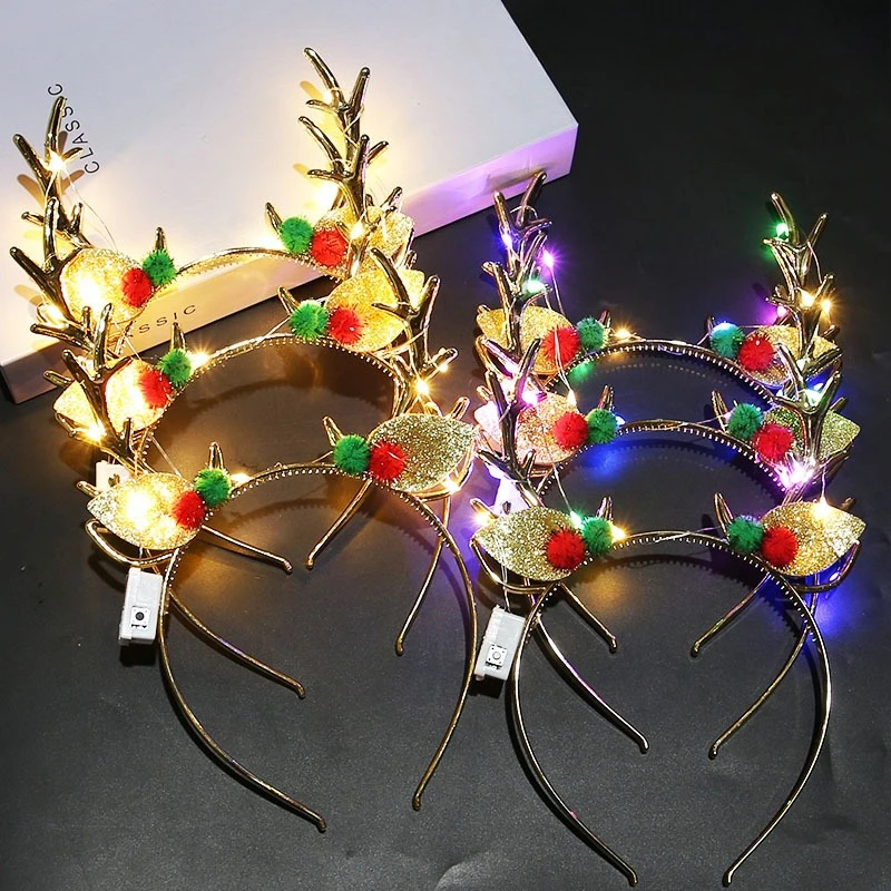 20 buah hiasan kepala Natal be - Reindeer Antlers Headband ulasan dan harga