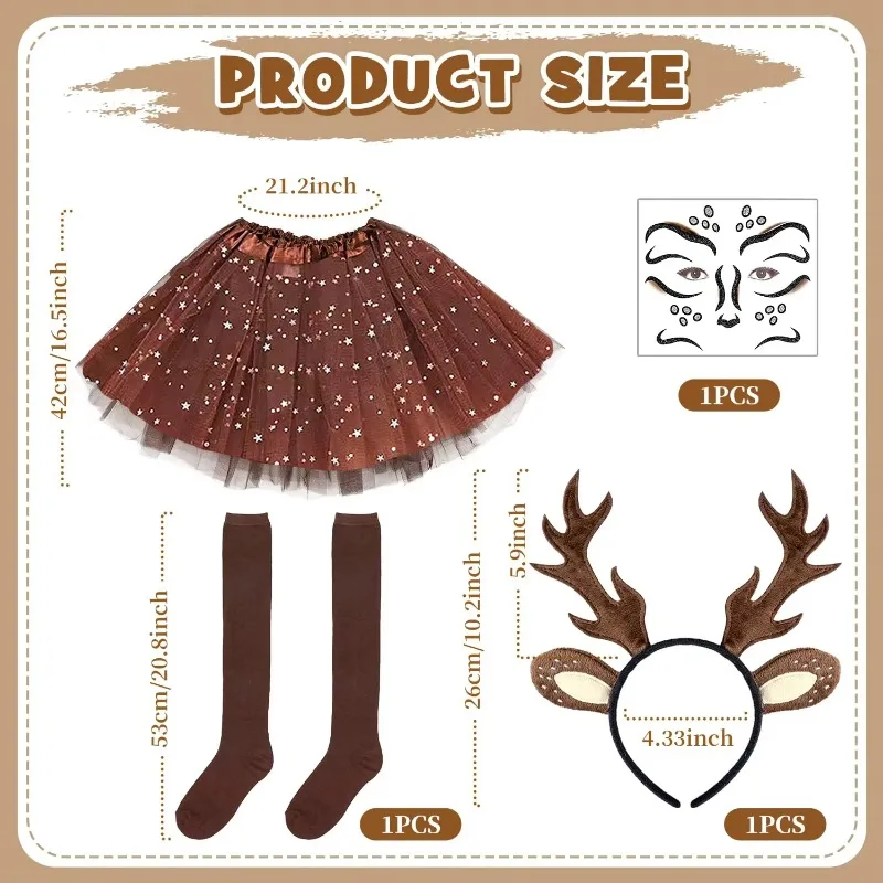 Rok Tutu, Kaus Kaki, Tato Waja - Reindeer Antlers Headband ulasan dan harga