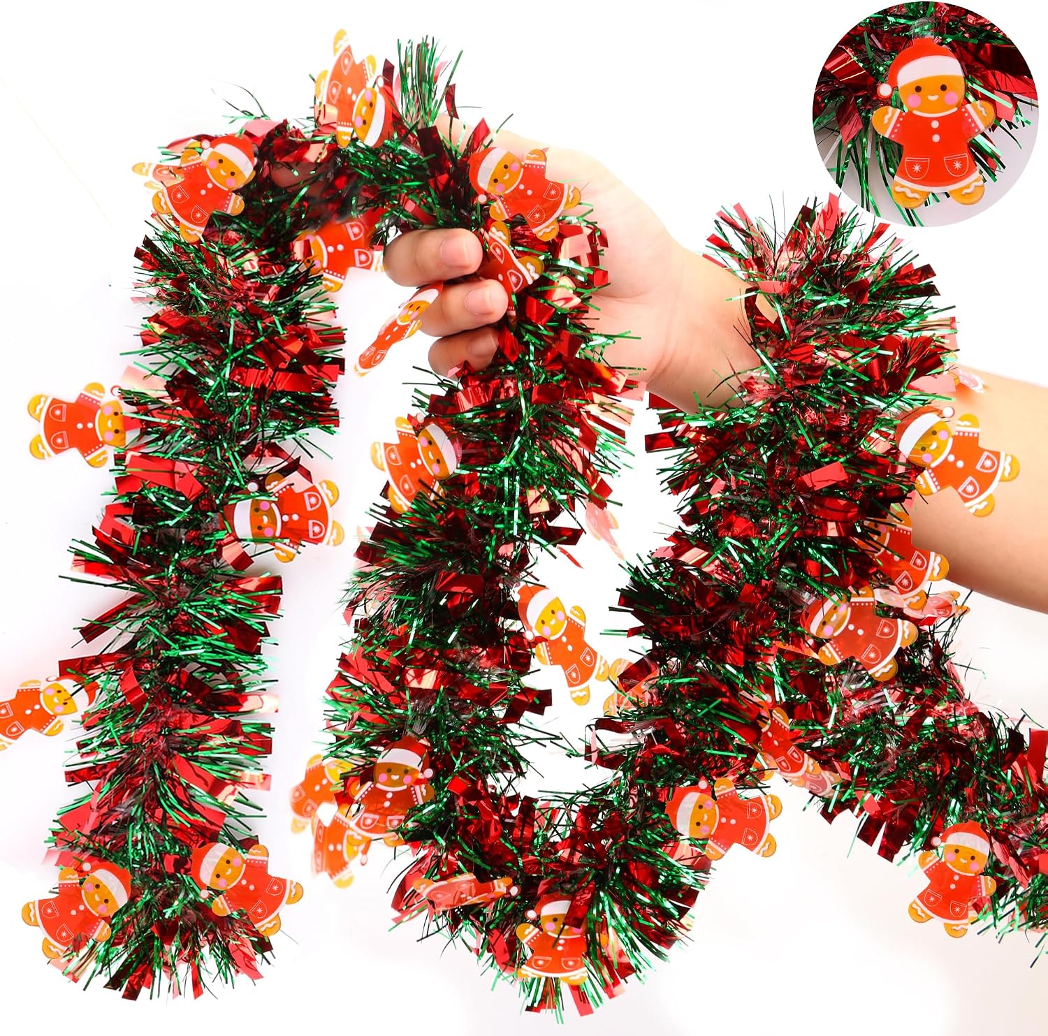 Dekorasi Garland Natal Merah H - Tinsel Garland Decoration ulasan dan harga